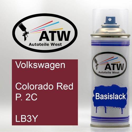 Volkswagen, Colorado Red P. 2C, LB3Y: 400ml Sprühdose, von ATW Autoteile West.